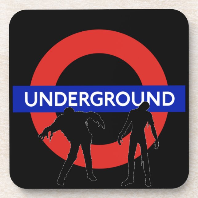 Zombie Untergrund Cork Untersetzer (Vorderseite)