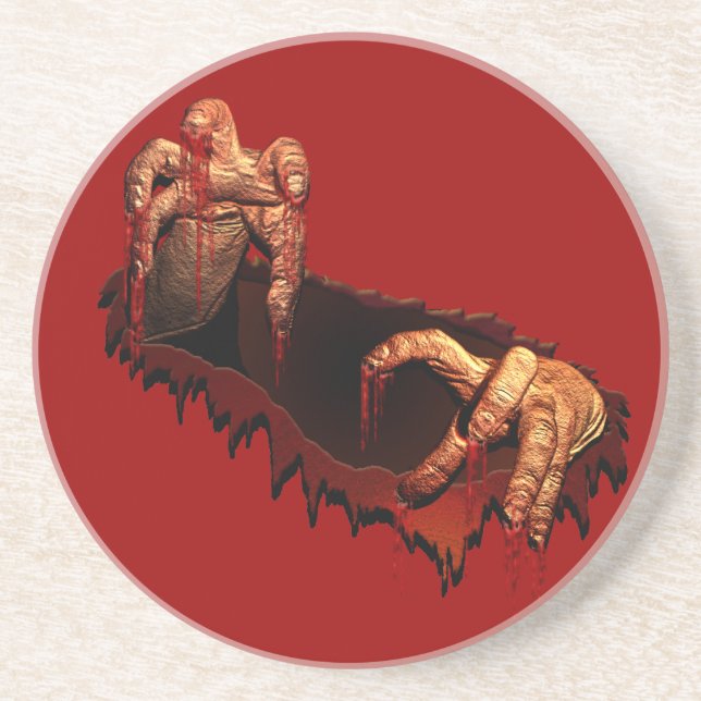 Zombie Untersetzer Gory Halloween Zombie Decor (Vorne)