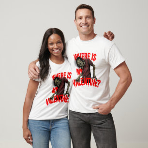 Zombie Valentine Horror Design T-Shirt