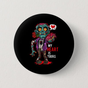 Zombie Valentine Mein Herz gehört dir Button