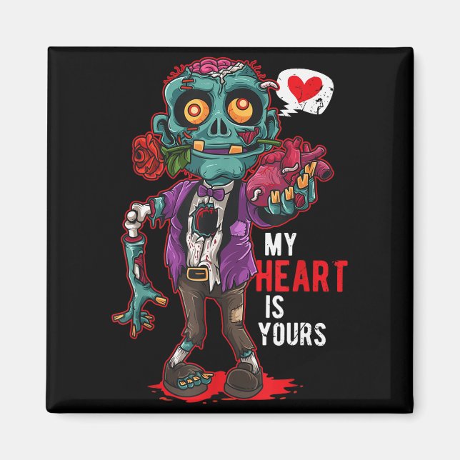 Zombie Valentine Mein Herz gehört dir  Magnet (Vorne)