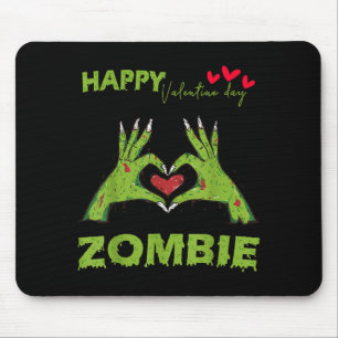 Zombie Valentinstag Handform ein Herz Halloween Mousepad