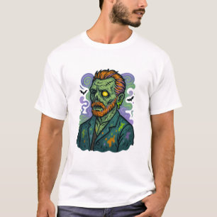 Zombie Van Gogh - Cartoon Comic Parody T-Shirt