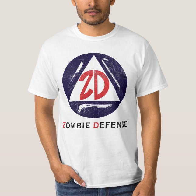 Zombie-Verteidigung T-Shirt (Vorderseite)