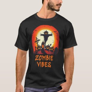 Zombie Vibes Moonlit Graveyard Beängstigend Kids B T-Shirt