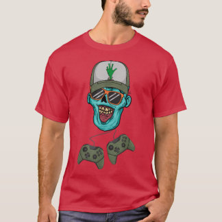 Zombie Video Game Player Halloween Zombie Gamer T- T-Shirt