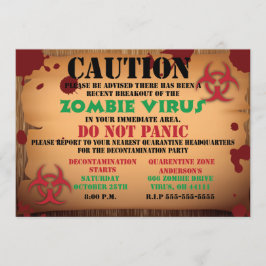 Zombie-Virus-Halloween-Party-Einladung Einladung