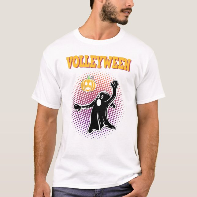 Zombie Volleyball Spieler Halloween-Kostüm T-Shirt (Vorderseite)