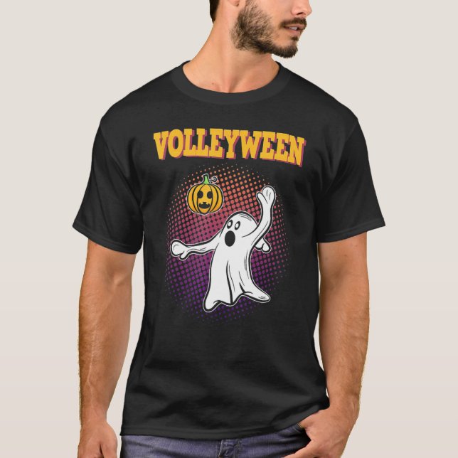 Zombie Volleyball Spieler Halloween-Kostüm T-Shirt (Vorderseite)
