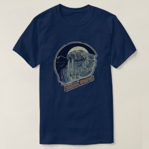 Zombie-Walross-Ursprünglich-Retro beunruhigter T-Shirt