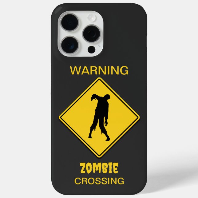 Zombie Warning Halloween Case-Mate iPhone Hülle (Rückseite)