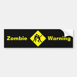 Zombie Warning Road Sign Autoaufkleber