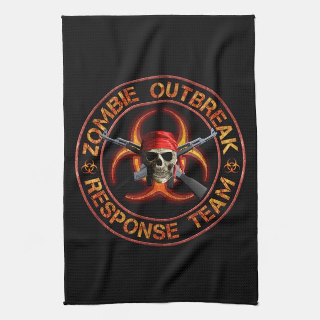 Zombie-Warteteam Geschirrtuch (Vertikal)