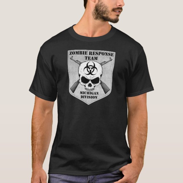 Zombie-Warteteam: Michigan-Abteilung T-Shirt (Vorderseite)