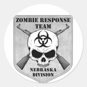 Zombie-Warteteam: Nebraska-Abteilung Runder Aufkleber
