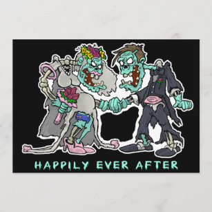 Zombie Wedding Einladungen - "Happy Ever After"