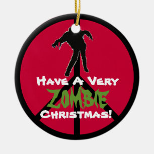 ZOMBIE Weihnachtsverzierung Keramik Ornament