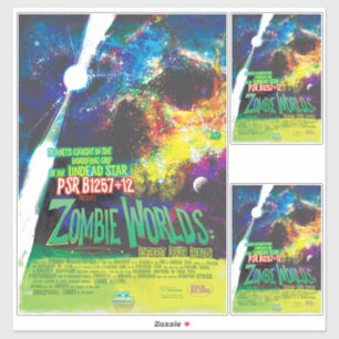 Zombie-Welten Halloween-Galaxie des Grauens Aufkleber