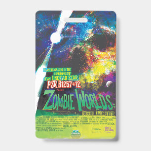 Zombie-Welten Halloween-Galaxie des Grauens Ausweis