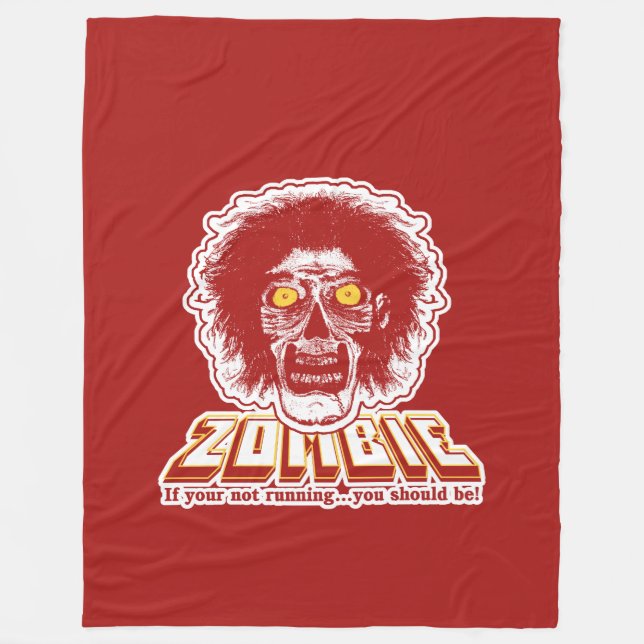 ZOMBIE, wenn Sie nicht laufen, sollten Sie rot sei Fleecedecke (Vorderseite)