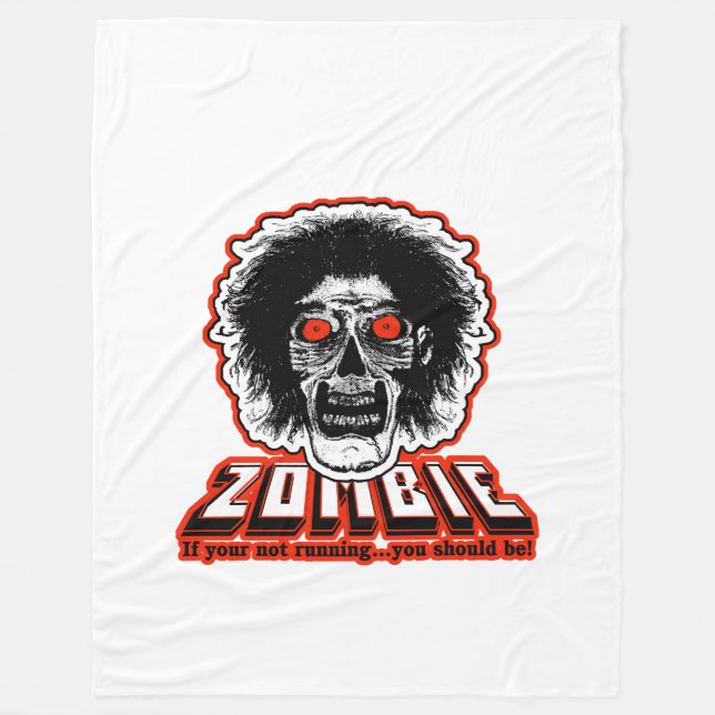 ZOMBIE - wenn Sie nicht laufen, sollten Sie weiß s Fleecedecke (Vorderseite)
