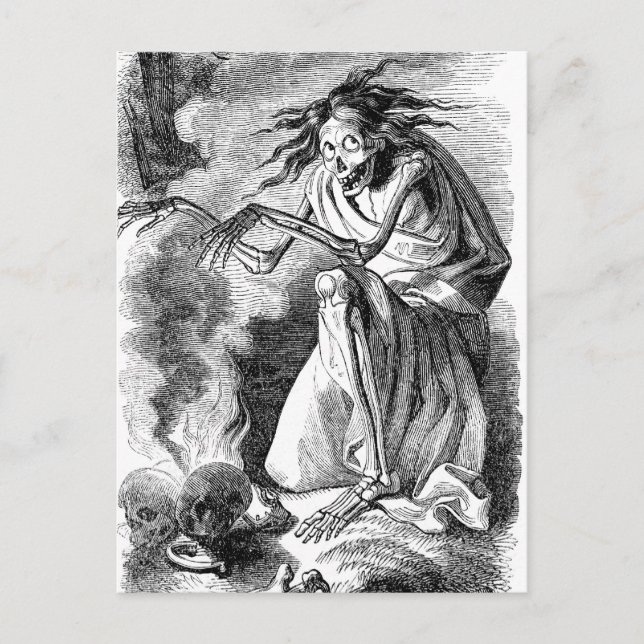 Zombie Witch von Elfinland Wud Postkarte (Vorderseite)