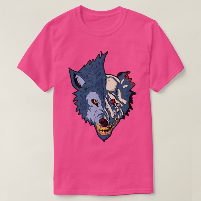 Zombie Wolf Werewolf Halloween Kostümfantasie 695 T-Shirt (Design vorne)