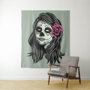 Zombie Woman benutzerdefinierte Farbtapeziere Wandteppich