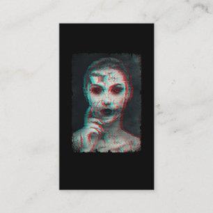 Zombie Woman Creepy Girl Devil Visitenkarte