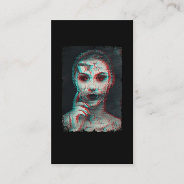 Zombie Woman Creepy Girl Devil Visitenkarte (Vorderseite)