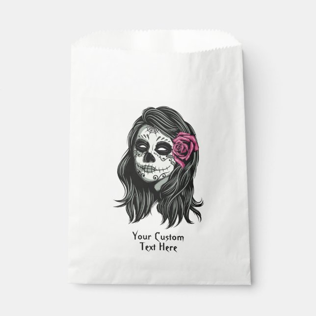 Zombie Woman Custom Text Gunst Taschen Geschenktütchen (Vorderseite)