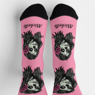 Zombie Woman individuelle Name Socken