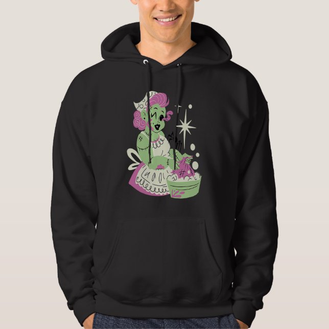 Zombie Woman Mom Clean Halloween Hoodie (Vorderseite)