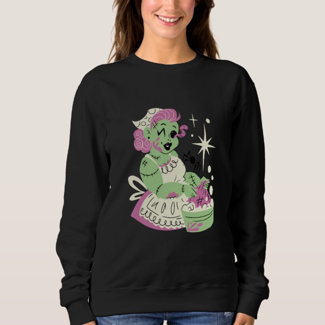 Zombie Woman Mom Clean Halloween Sweatshirt (Vorderseite)