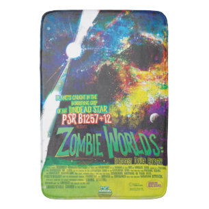 Zombie Worlds Halloween Galaxie der Horror Badematte