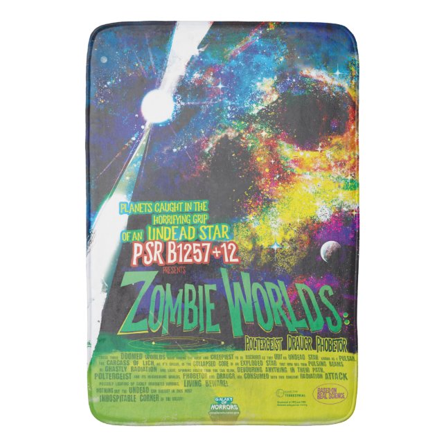 Zombie Worlds Halloween Galaxie der Horror Badematte (Vorderseite Vertikal)