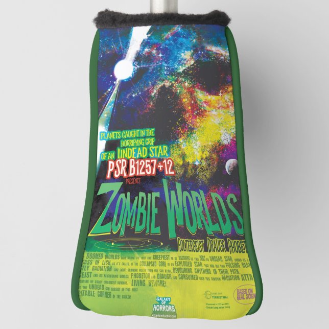 Zombie Worlds Halloween Galaxie der Horror Golf Headcover (Rotieren 90)