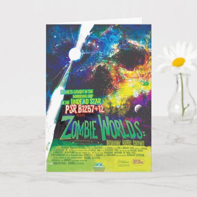 Zombie Worlds Halloween Galaxie der Horror Karte (Kleine Pflanze)