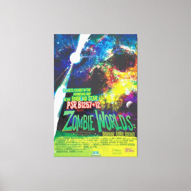 Zombie Worlds Halloween Galaxie der Horror Leinwanddruck (Vorderseite)