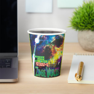 Zombie Worlds Halloween Galaxie der Horror Pappbecher