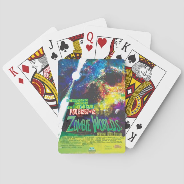 Zombie Worlds Halloween Galaxie der Horror Spielkarten (Rückseite)