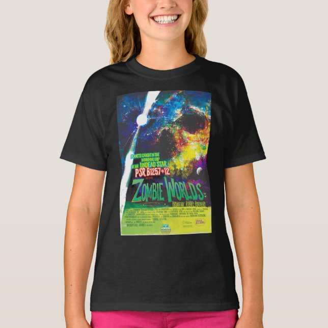 Zombie Worlds Halloween Galaxie der Horror T-Shirt (Vorderseite)