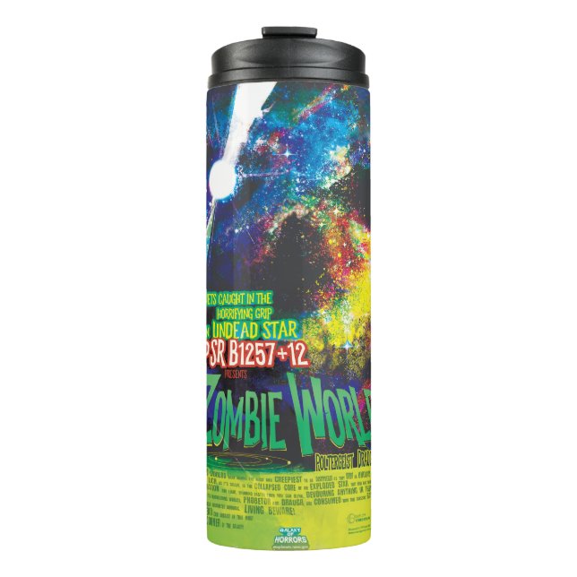 Zombie Worlds Halloween Galaxie der Horror Thermosbecher (Vorderseite)