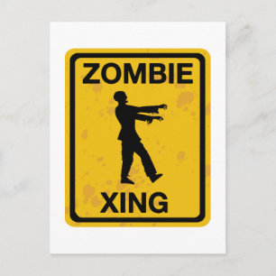 Zombie Xing Postkarte