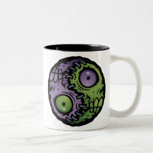 Zombie Yin-Yang Zweifarbige Tasse
