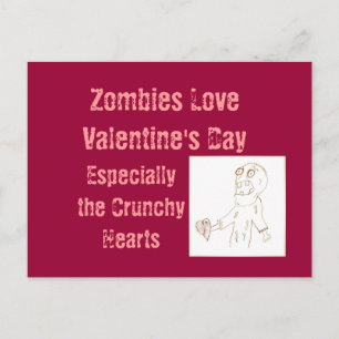 Zombie Zombies Postkarte für den Valentinstag