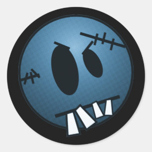 ZOMBIECON-OBERFLÄCHE - BLAU RUNDER AUFKLEBER