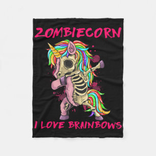 Zombiecorn I Liebe Brainbows Zombie Halloween Unic Fleecedecke