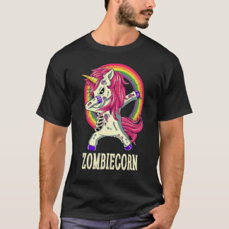 Zombiecorn Zombie Einhorn Dabbing Tanz Halloween T-Shirt