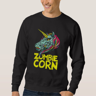 Zombiecorn Zombie Einhorn Halloween Tier Skelett Sweatshirt